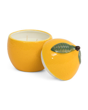 14oz Ceramic Sculpted Lemon Candle | Candles | Marshalls | Marshalls