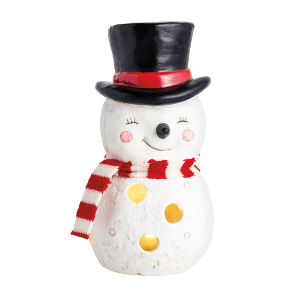 Medium Mache Snowman Luminarie | Mud Pie