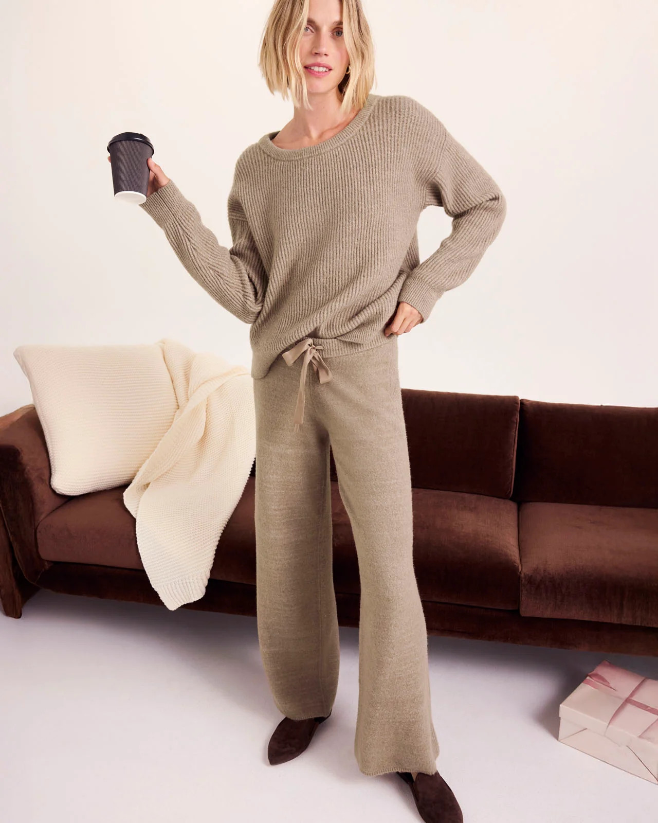 Stassi Satin Tie Sweater Pant | Splendid | Splendid