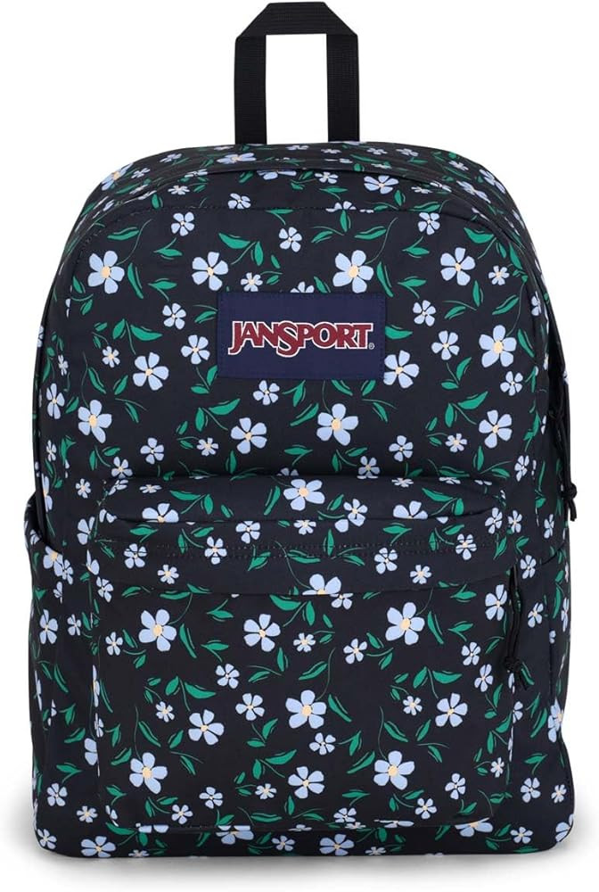 JanSport SuperBreak Plus Backpack with Padded 15-inch Laptop Sleeve and Integrated Bottle Pocket - Spacious and Durable Daypack for Work and Travel - Garden Floral | Amazon (US)