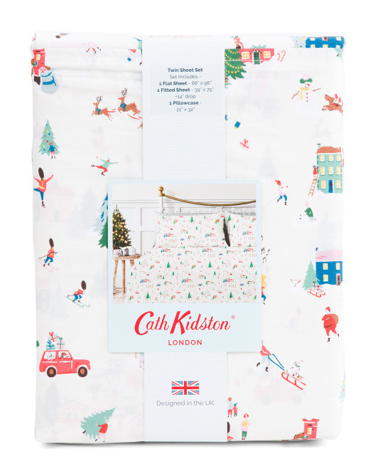 200tc Snow Day Holiday Sheet Set | TJ Maxx