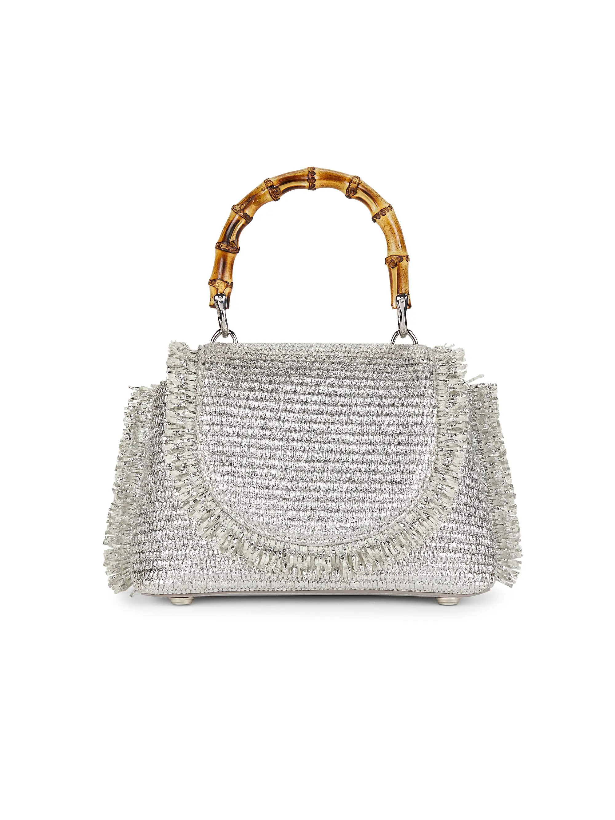 Ozzy Mini Cotton-Blend Top-Handle Bag | Saks Fifth Avenue