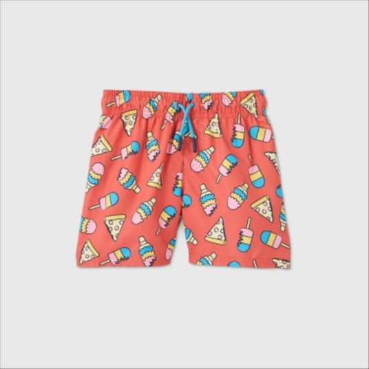 Toddler Boys' Pizza Popsicle Print Swim Trunks - Cat & ...