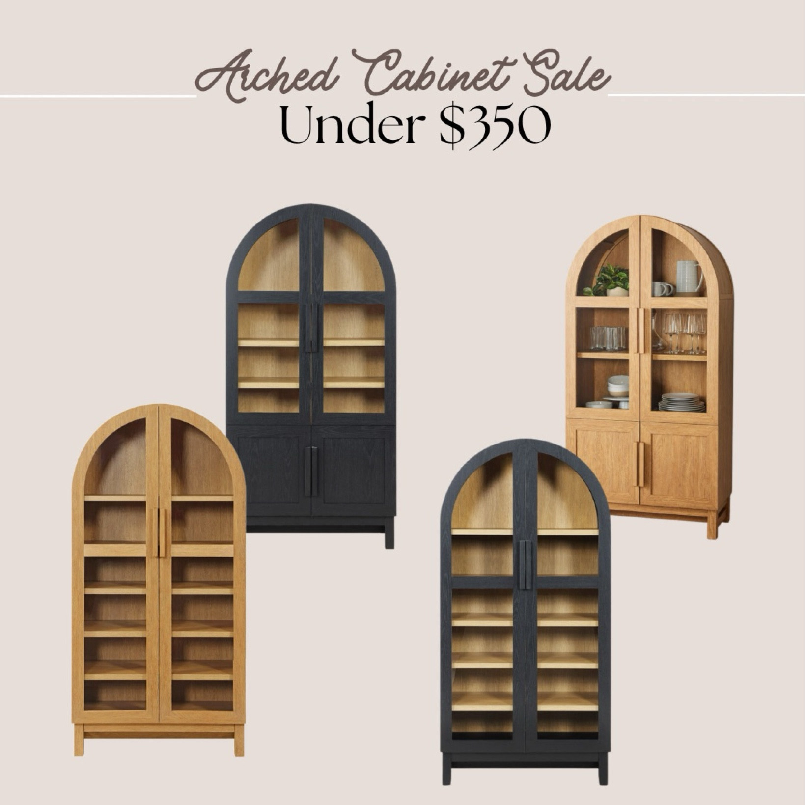 Viral Arched Cabinet on sale- All colors and variations under $350!
Arched cabinets, Walmart home decor, Walmart arch cabinet, budget furniture, home decor favorites 

#LTKHome #LTKMostLoved #LTKSaleAlert