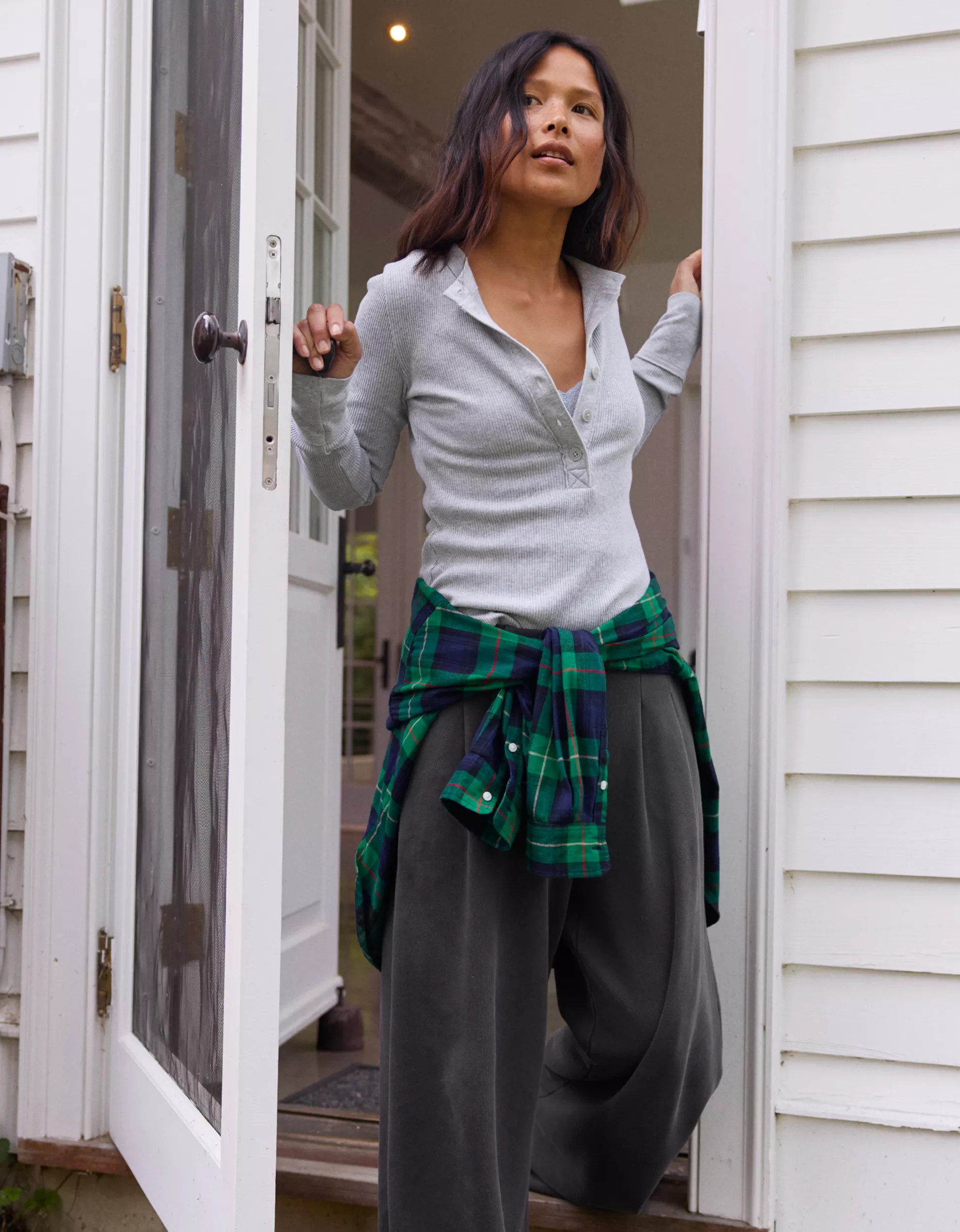 Aerie Henley Essential Layering T-Shirt | Aerie