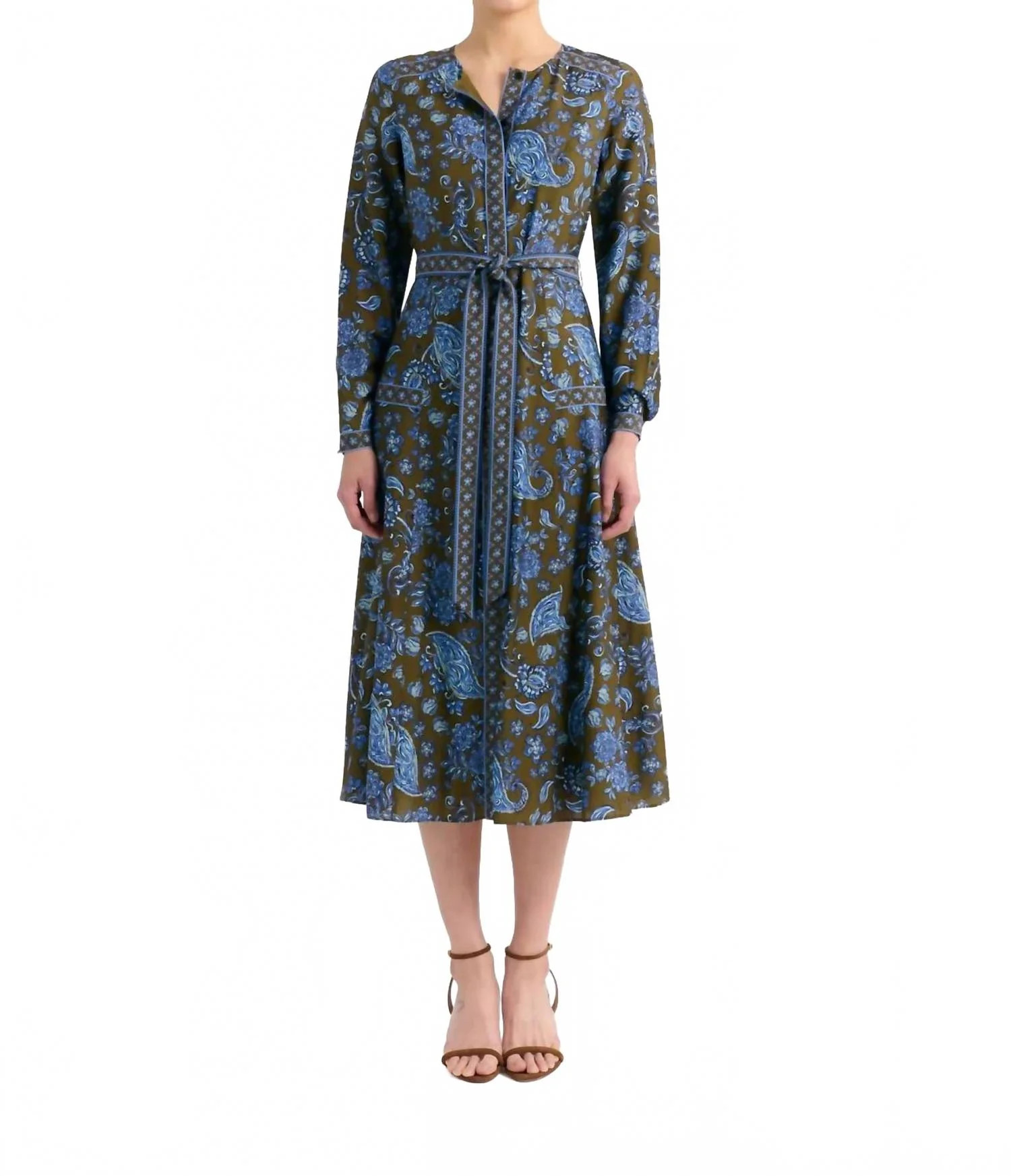 Helene Midi Dress In Cedar Hill Paisley | Shop Simon