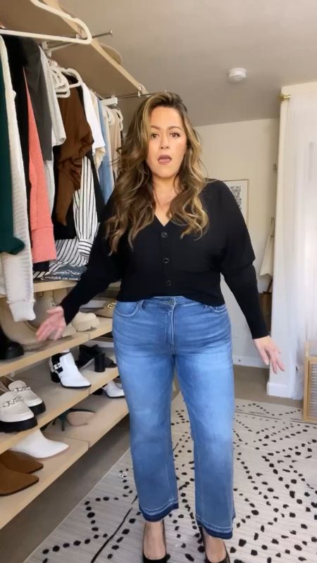The perfect cropped jeans for fall! They have stretch! I am 5’6” and got a petite to have them be the perfect ankle length! 

Sweater is an xl
Heels tts
Fall midsize outfit
Business casual outfit 

#LTKcurves #LTKstyletip #LTKSeasonal