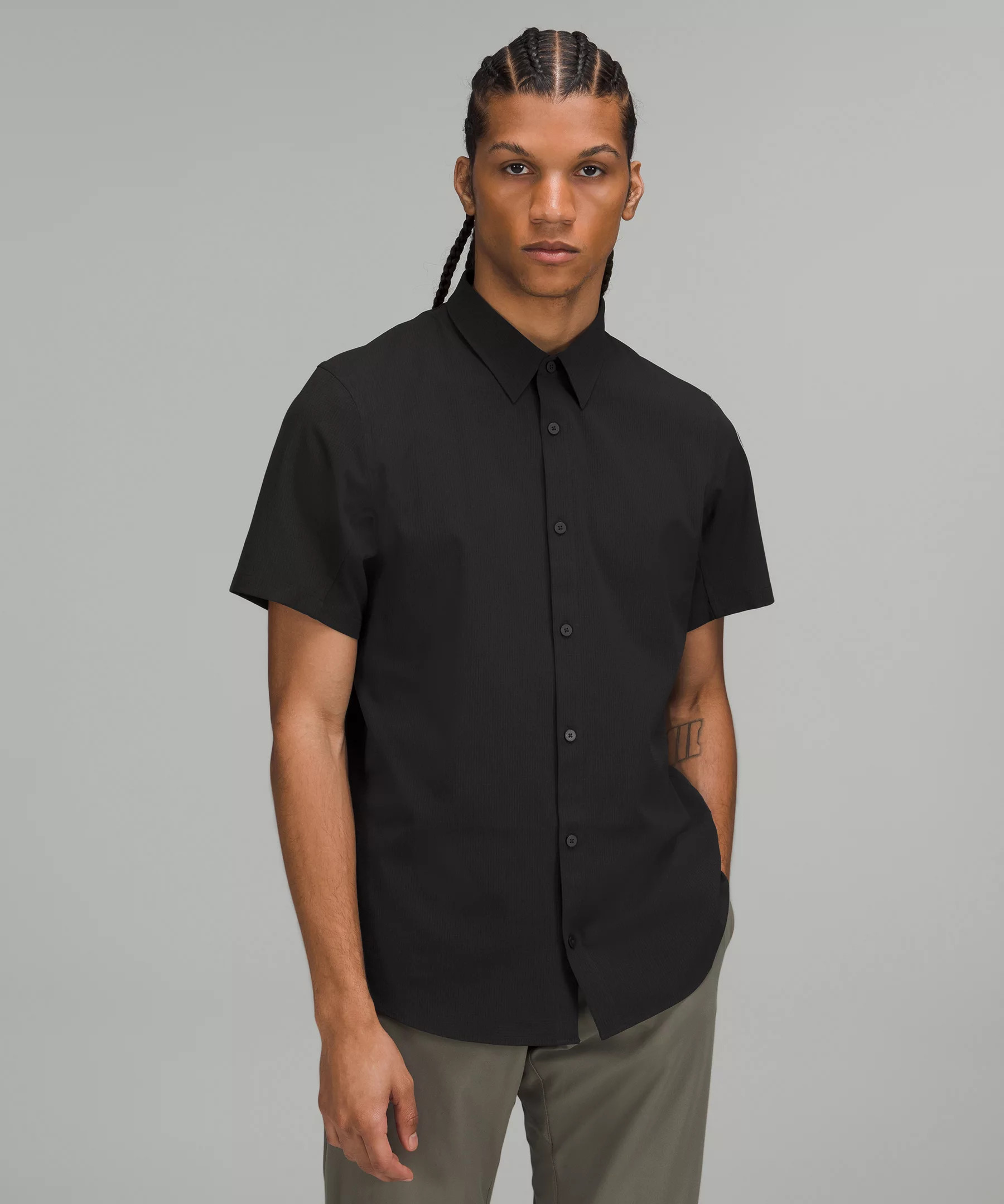 Airing Easy Short Sleeve Button-Up Shirt Ventlight Mesh | Lululemon (US)