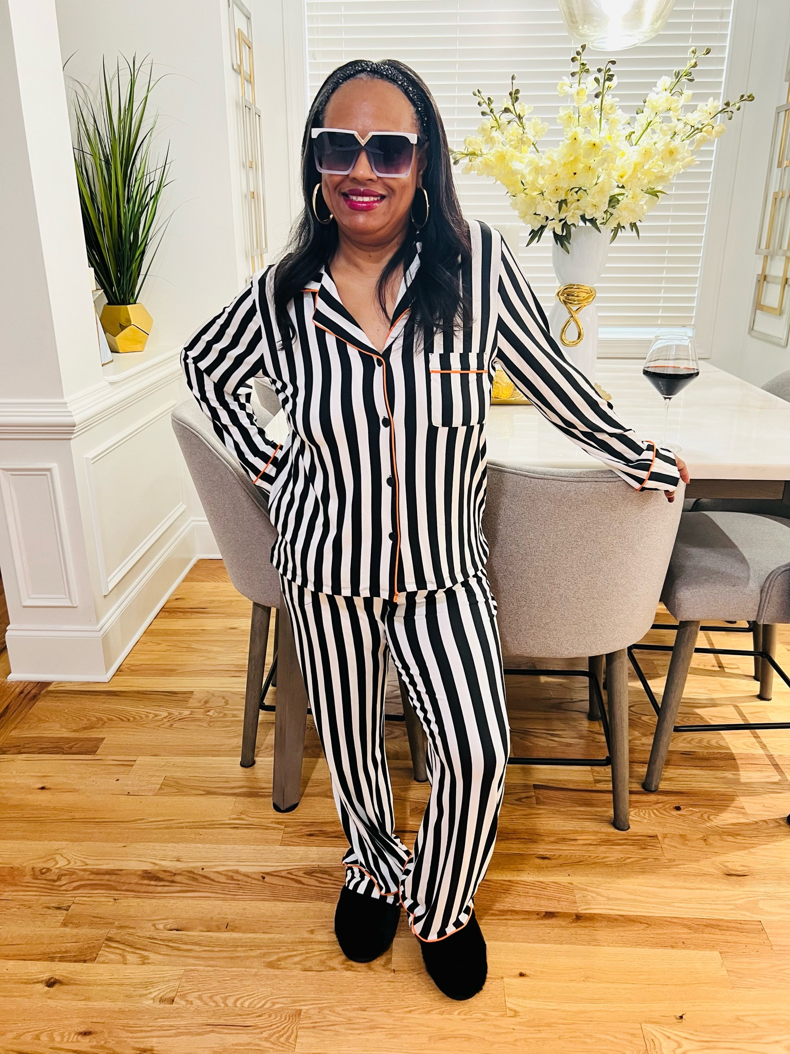 It’s cozy season and this cozy pajama set does not fail.❤️

🌸For Reference: I’m 5,3 165 pounds hips size 43. I typically wear Medium or Large depending on the brand.

#fallfashion #over50style #thanksgivingoutfits #loungewear 

#LTKSeasonal #LTKGiftGuide #LTKFindsUnder50