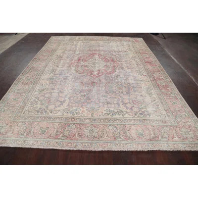 One-of-a-Kind Dico Hand-Knotted 1960s 8'1" x 10'9" Wool Area Rug in Red/Green/Gray | Wayfair North America