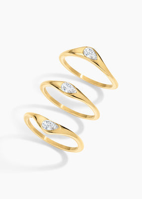 Stereo Love Ring Set of 3 | Electric Picks Jewelry