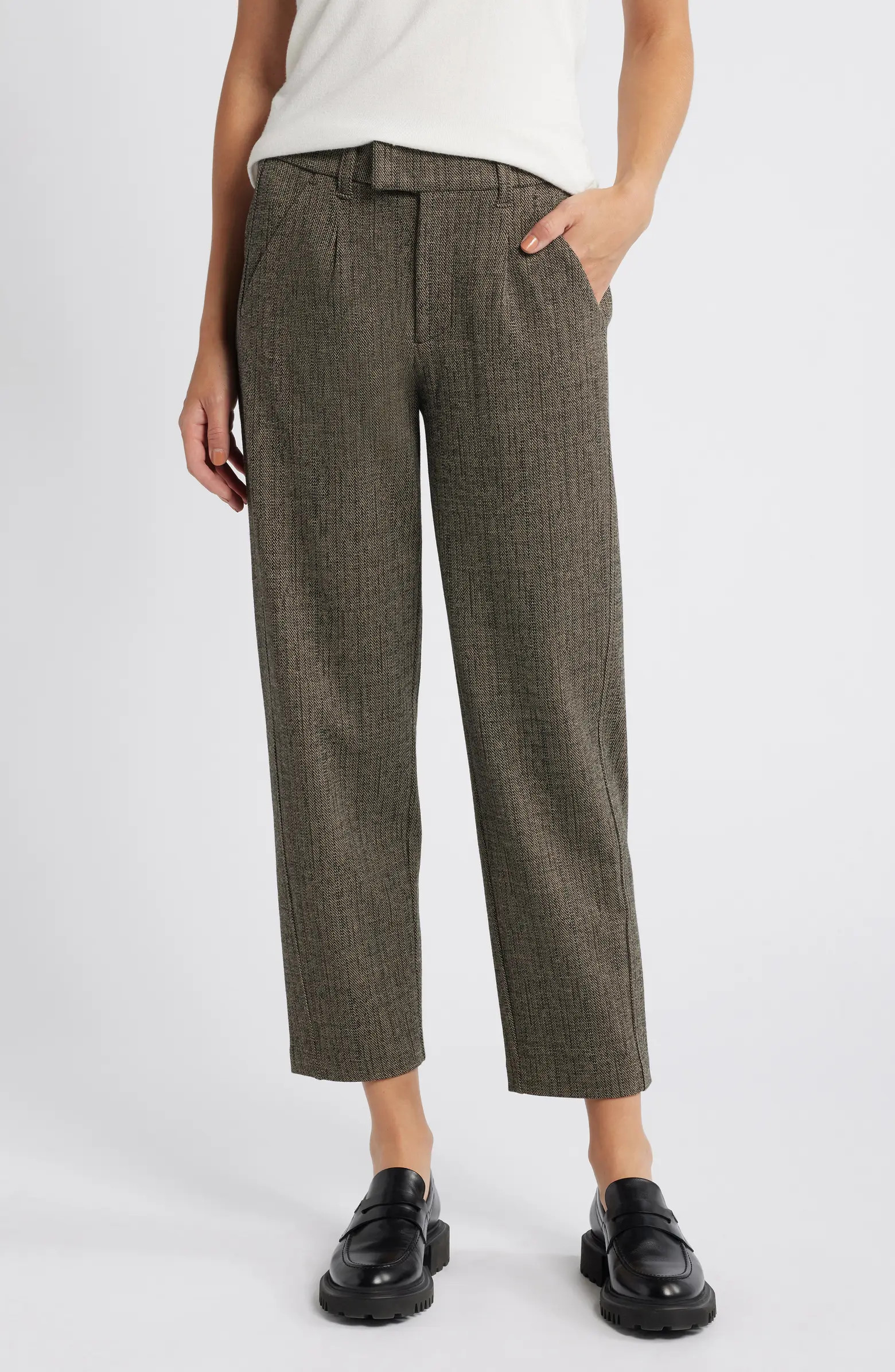 Wit & Wisdom 'Ab'Solution Skyrise Herringbone Ankle Slim Trousers | Nordstrom | Nordstrom