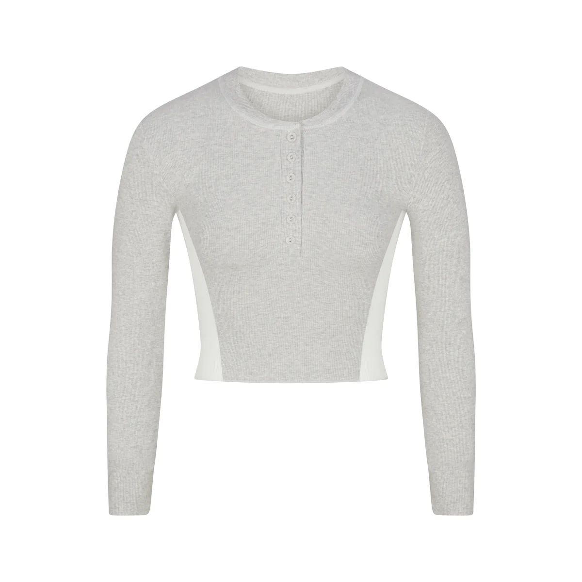 LONG SLEEVE CROP HENLEY | SKIMS (US)