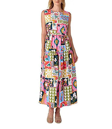 CROSBY by Mollie Burch Arlo Crew Neckline Sleeveless Maxi Dress - M | Dillard's