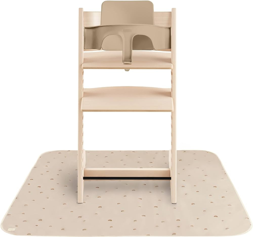 mushie Baby Splat Mat 42.5x42.5 Inch (Rainbows) | Water Resistant for Under High Chair and Infant... | Amazon (US)