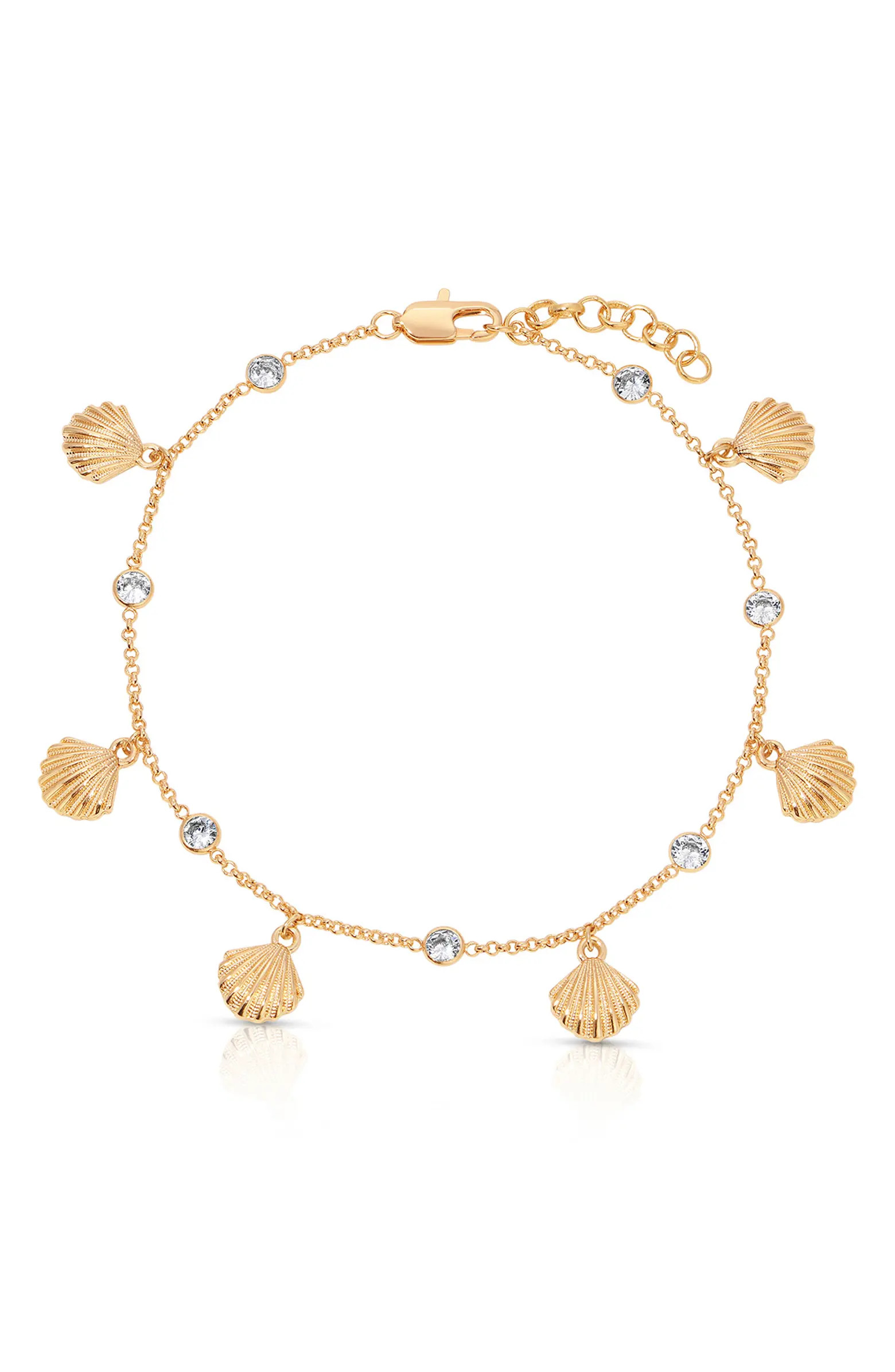 Ettika Scallop Shell Charm Anklet | Nordstrom | Nordstrom