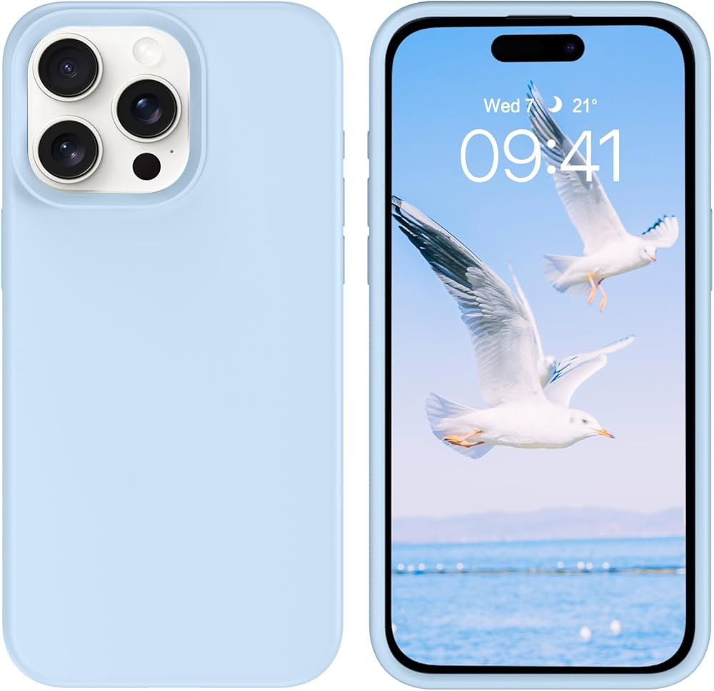 GUAGUA Compatible with iPhone 15 Pro Max Case 6.7 Inch Liquid Silicone Soft Gel Rubber Slim Micro... | Amazon (US)