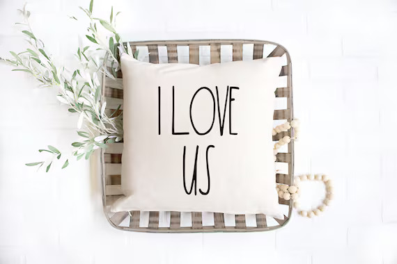 Rae Dunn Inspired I Love Us Valentines Day Pillow Cover, Valentines Pillow Cover, Pillow Cover, F... | Etsy (US)