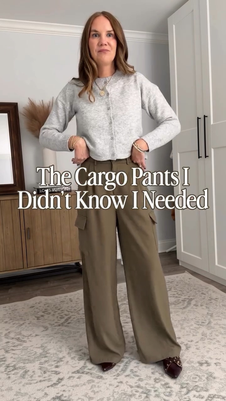 I love a utility style, but THESE are next level. 👀

I first fell for this style after seeing Jennifer Aniston wearing wide-leg cargo trousers, and suddenly I understood it. They have that effortless, understated-chic look she does so well — but they’re also ridiculously comfortable.

The high waist + flowy wide leg are SO flattering, and I love that the cargo pockets give them just enough edge without making them feel overly casual. They honestly have the comfort of my favorite relaxed pants with the look of a much more elevated trouser. 🙌

I styled them two ways: first, a little more polished and elevated with a simple cardigan and pointed-toe flats, then cool-girl casual with stripes and sneakers.

And I genuinely can’t decide which way I like them better. 🤎

Which are you — LOOK 1 or LOOK 2?

wide leg cargo pants • women’s cargo trousers • flattering wide leg pants • elevated casual outfits • chic fall outfits • Jennifer Aniston style • casual chic outfit ideas • comfortable fall pants • fall fashion 2026 • effortless everyday style

#LTKOver40 #LTKTall #LTKWorkwear