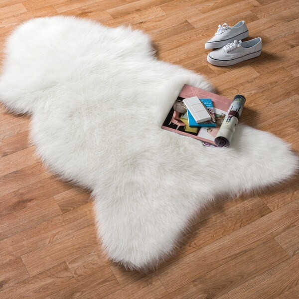 Asher Faux Sheep Skin Shag Rug | Bed Bath & Beyond