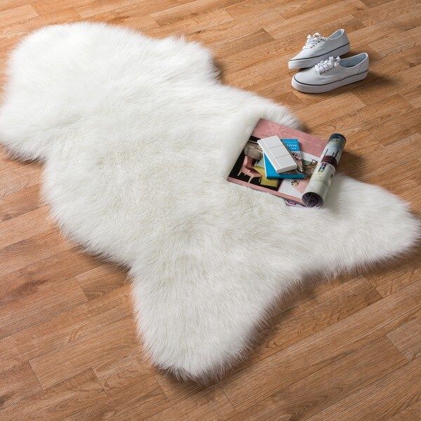 Asher Faux Sheep Skin Shag Rug | Bed Bath & Beyond