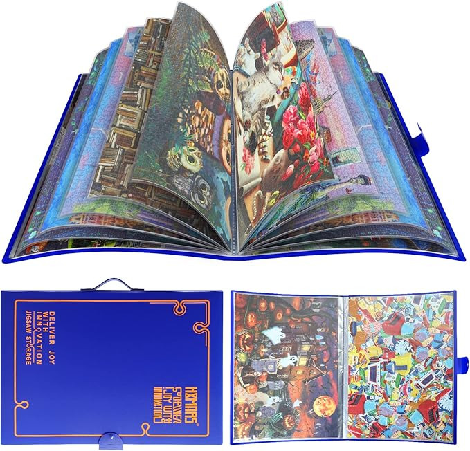 HXMARS Puzzle Storage Folder for 1000-Pieces: Large Capacity Jigsaw Puzzles Organizer Portable wi... | Amazon (US)