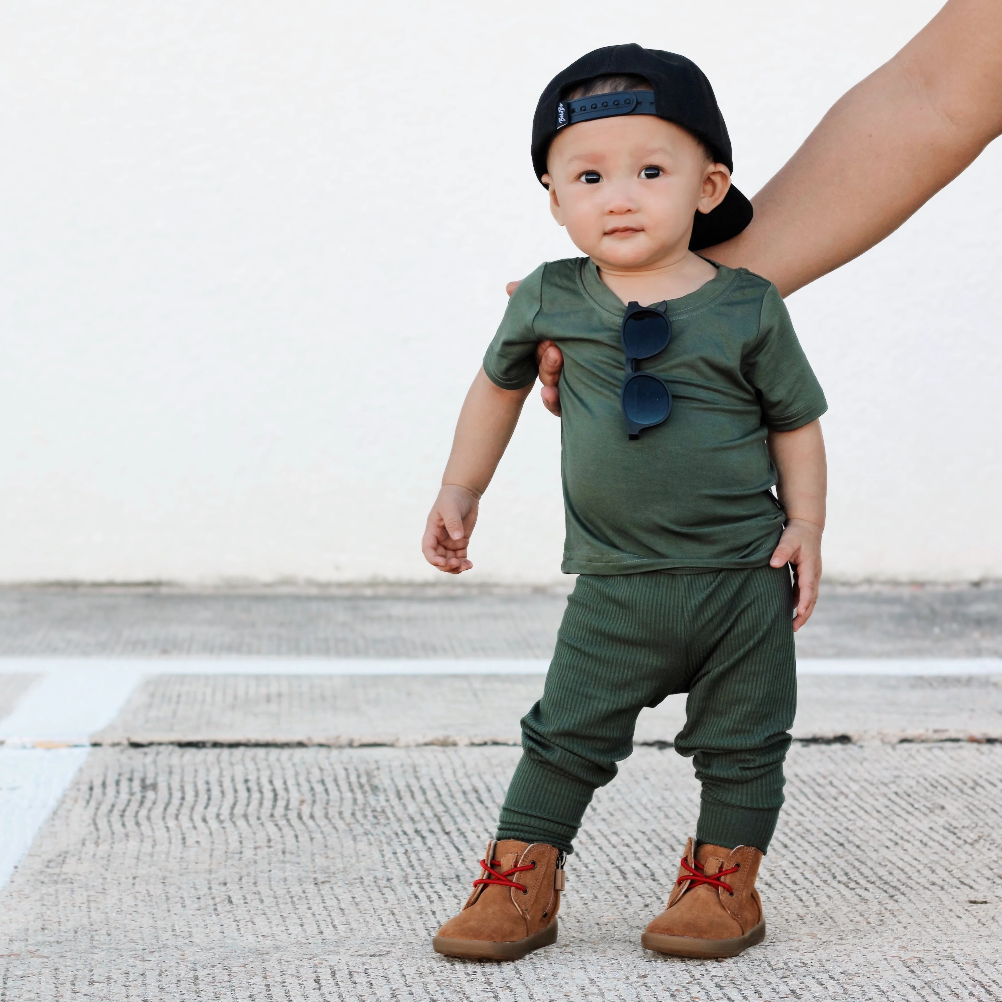 BAMBOO RIB LEGGINGS- Moss | millie + roo