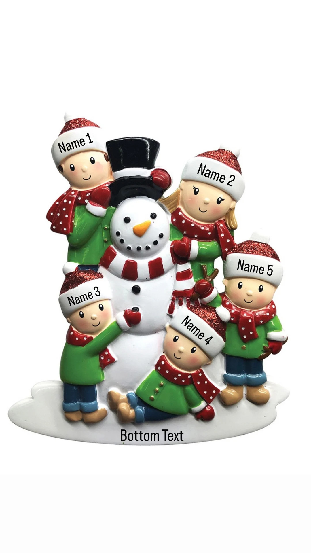 Personalized Christmas Ornament Family of 5, Family of Five Personalized Christmas Ornament, Fami... | Etsy (US)