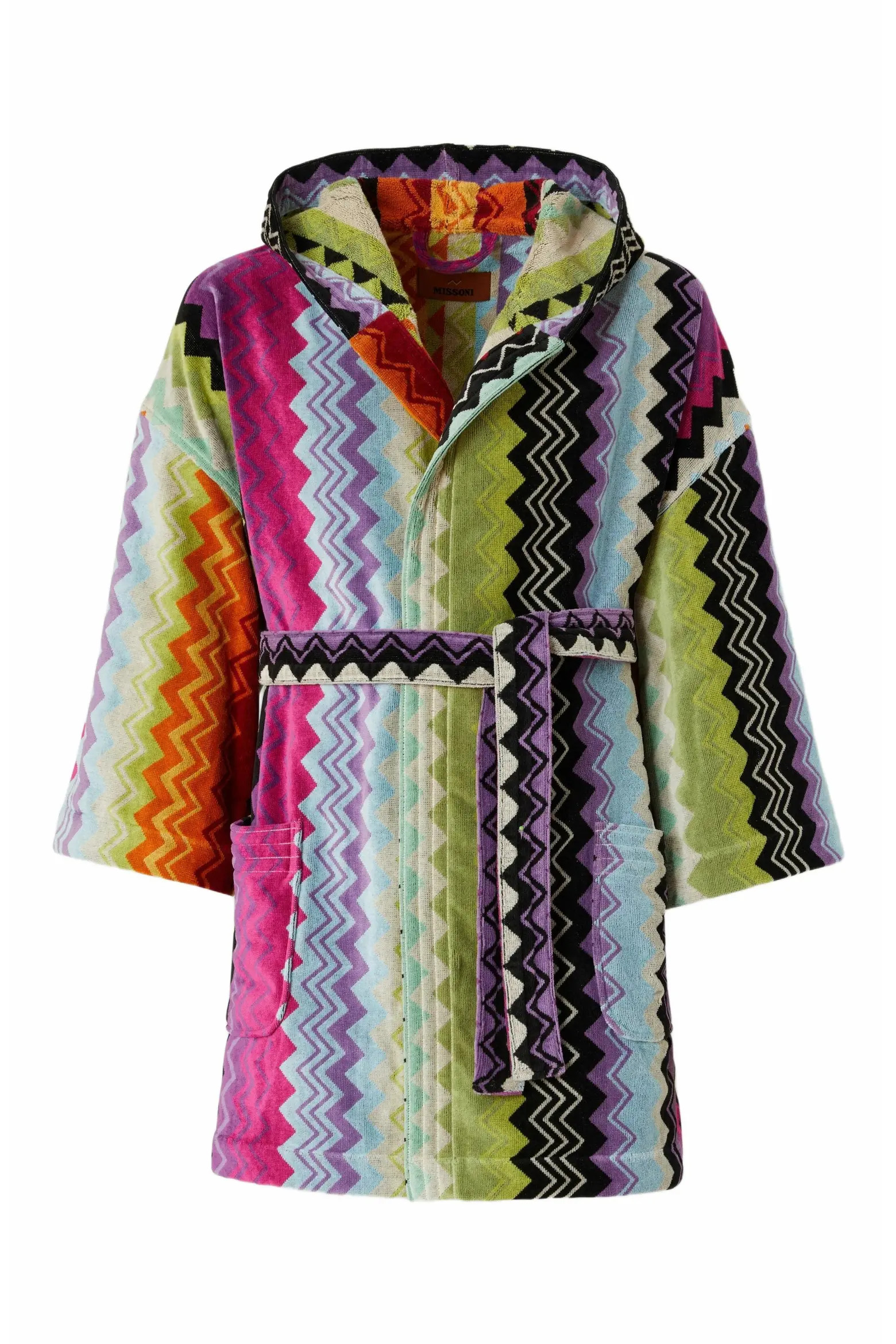 Giacomo Bathrobe In Cotton Terry With Zigzag Pattern | Nordstrom | Nordstrom