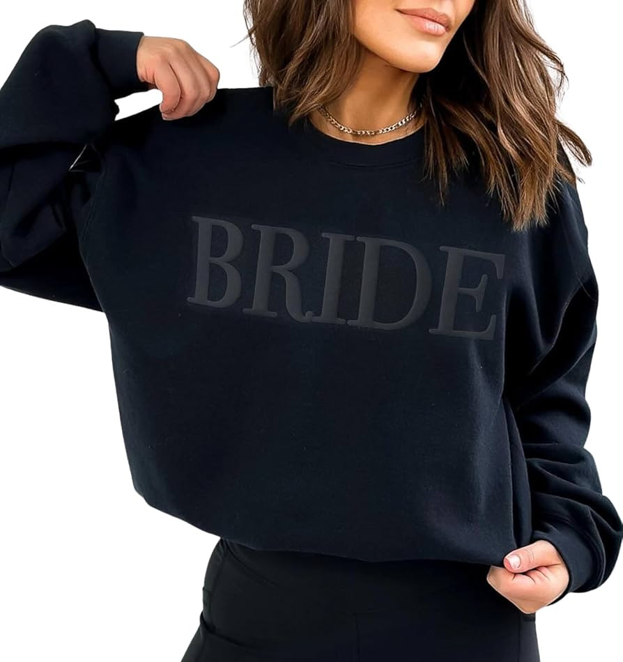 Bride Sweatshirt, Engagement gift, Future Mrs Sweatshirt, Bride to be Gift, Embossed Bachelorette... | Amazon (US)