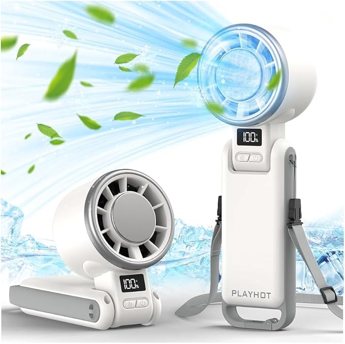 PlayHot Portable Handheld Cooling Fan, Travel Essentials, Gifts for Women | Instant Cooling, 10m/... | Amazon (US)