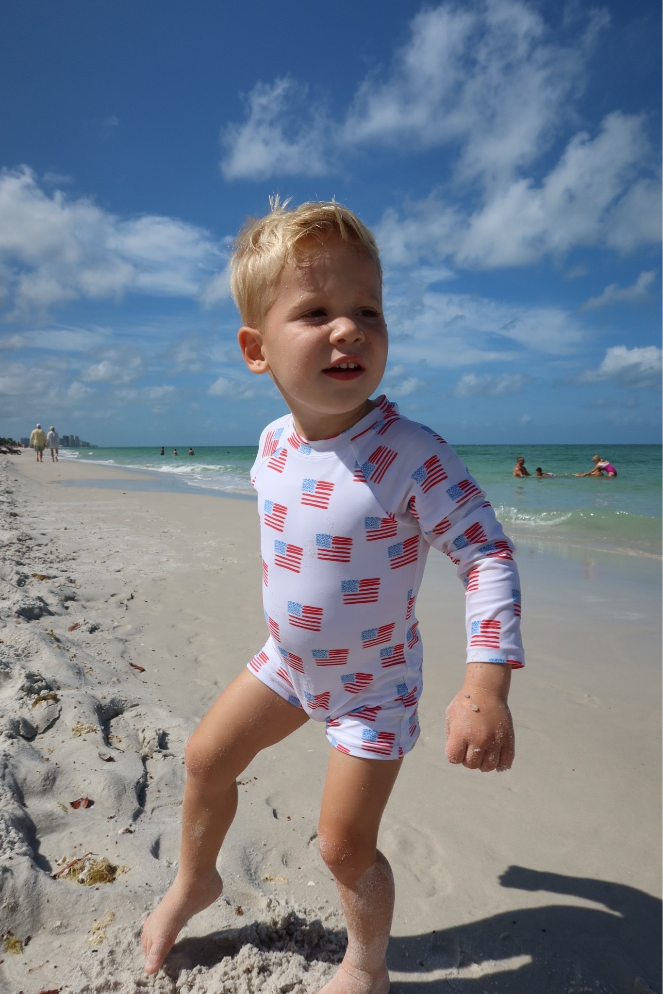 August’s swimsuit he wore for Memorial Day Weekend at the beach! Runs tts, and would also be cute for the Fourth of July! 

Boys swimwear || beach outfits || Fourth of July swim || kids swimwear || boys rashguards || vacation outfit

#LTKKids #LTKBaby #LTKSwim