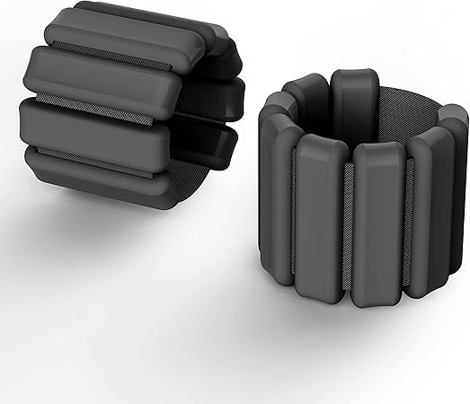 Wearable Wrist & Ankle Weights - Set of 2 (1lb & 2lb), Silicone Bracelet Wrist Bangles for Men Wo... | Amazon (US)