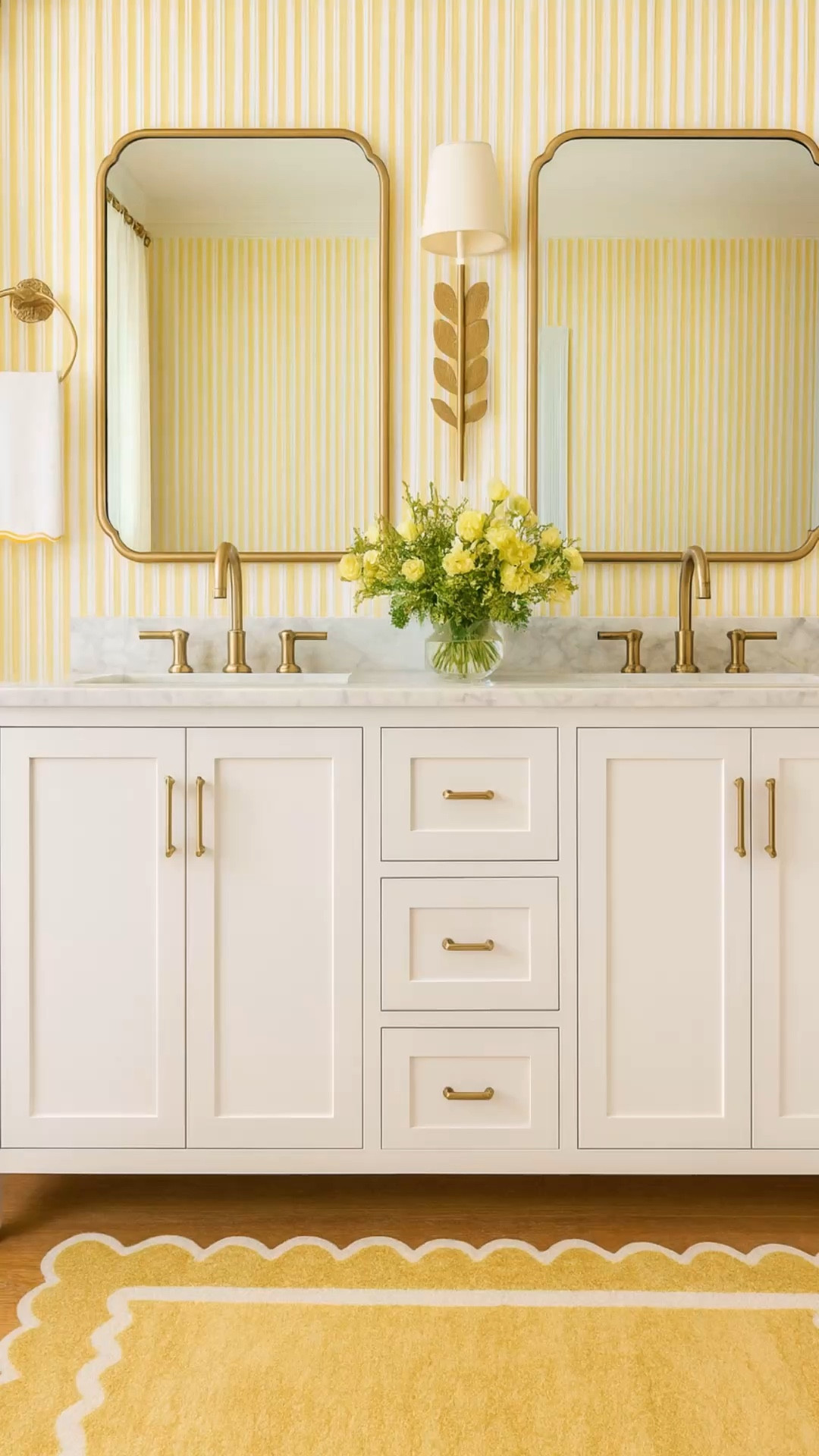 Obsessed with this yellow bathroom design!! 

#LTKHome #LTKStyleTip #LTKSaleAlert