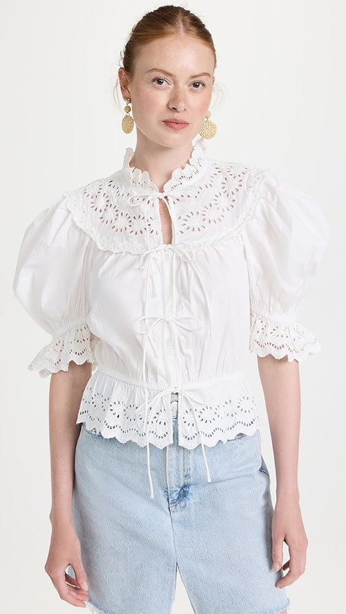 Sea Long Sleeve Front Tie Top | SHOPBOP | Shopbop