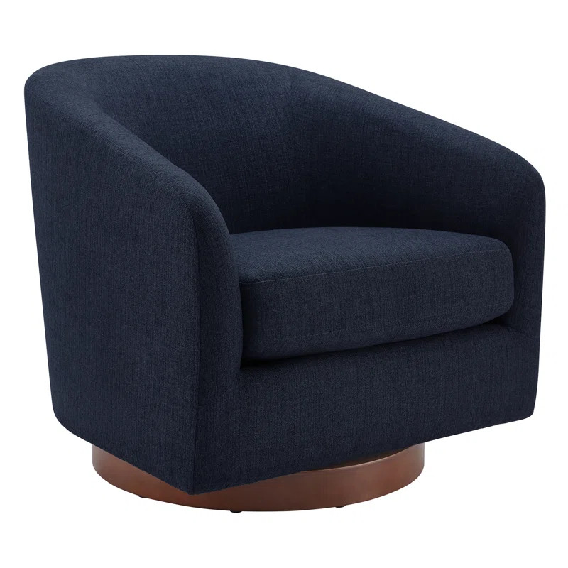 Bennett Upholstered Swivel Barrel Chair | Wayfair North America