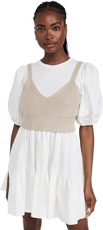En Saison Women's Raya Mini Dress, Off White, XS at Amazon Women’s Clothing store | Amazon (US)