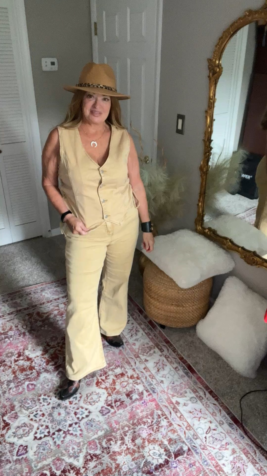 Khaki denim two piece vest set. The vest has cool lace up sides. The denim has a wonderful flattering cut.
Perfect for western
Looks, concert and festivals.
Perfect for the weekend.

#LTKTravel #LTKootd #LTKvlog