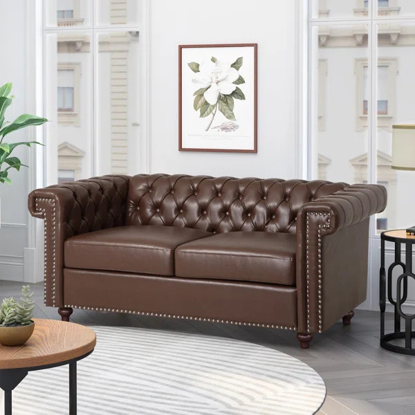61'' Vegan Leather Loveseat | Wayfair North America