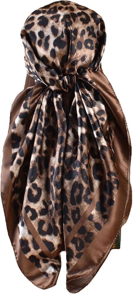 VJHX Head Scarf Hair Neck Scarves for Women Leopard Cheetah Purse Bag Scarfs for Handbag Silky Sa... | Amazon (US)