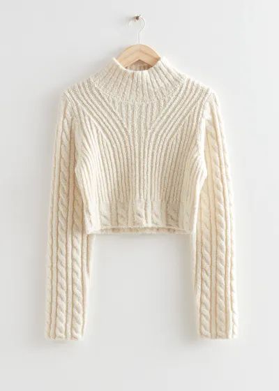 Cropped Cable Knit Sweater | & Other Stories (EU + UK)