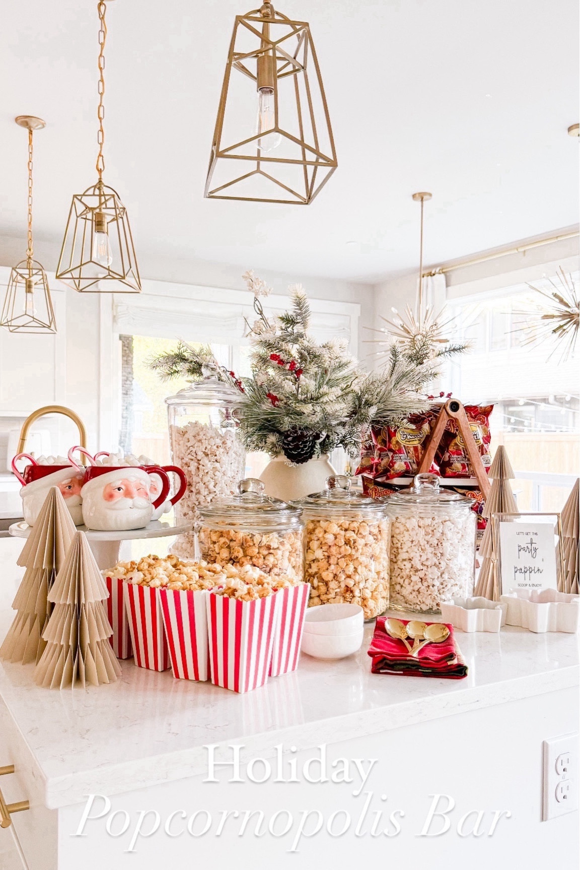 Holiday Popcornopolis Bar! 
Dinnerware set, small, medium and large cut paper tree home decor, Santa claus mug, napkin set, acrylic plastic kitchen scoops, caramel corn popcorn, cardboard popcorn box. 

#LTKSeasonal #LTKHoliday #LTKhome