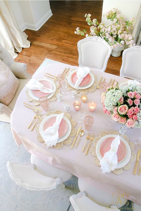 Pink Easter table pink dishes 

#LTKparties #LTKSeasonal #LTKhome