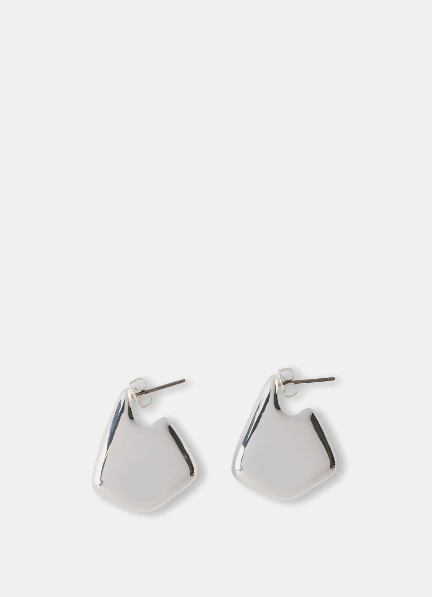 Silver Tone Shaped Stud Earrings | Mint Velvet