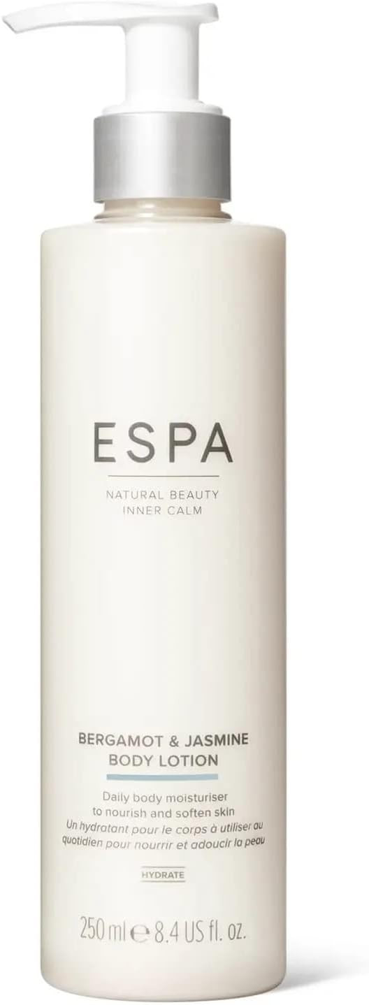 ESPA | Bergamot & Jasmine Body Lotion | 250ml | Moisturises, Nourishes & Softens | Luxurious Blend of Pure Essential Oils | 100% Natural Fragrance | Amazon (UK)