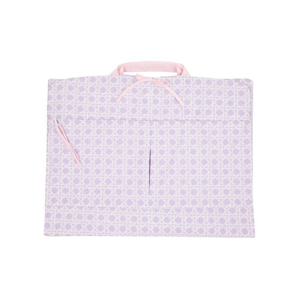 Greta Garment Bag - Ocean Club Cane with Palm Beach Pink | The Beaufort Bonnet Company