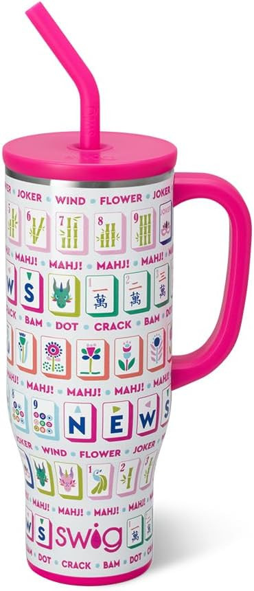 Swiglife 30oz Mega Mug, 30oz Tumbler with Handle and Straw, Large Insulated Tumblers, Cup Holder ... | Amazon (US)