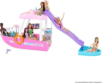 Barbie Toy Boat Playset, Dream Boat with 20+ Ocean-Themed Accessories Sized to Fashion Dolls Incl... | Amazon (US)