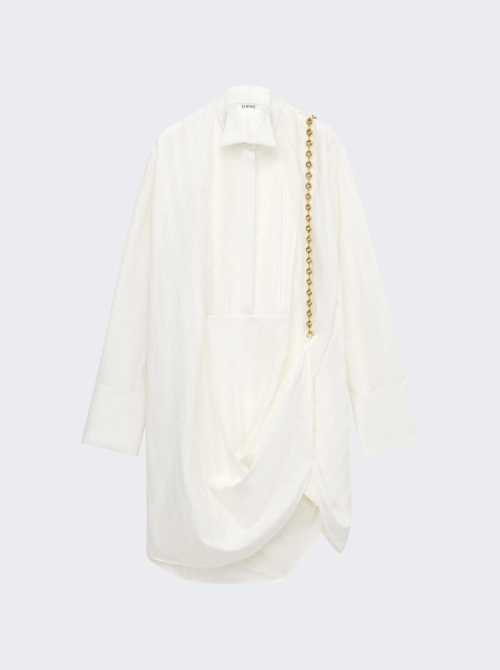 Chain Shirt Dress Optic White  | The Webster | The Webster