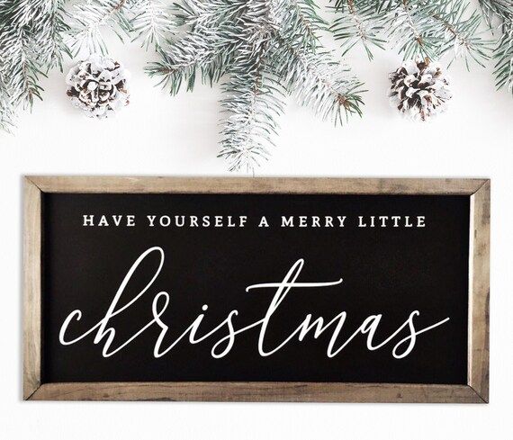 Have Yourself a Merry Little Christmas, Merry Christmas Sign, Wood Christmas Signs, Farmhouse Hol... | Etsy (US)